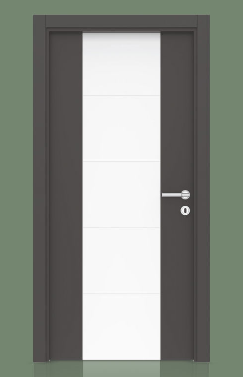 Düz Model Antrasit Melamin Kapı